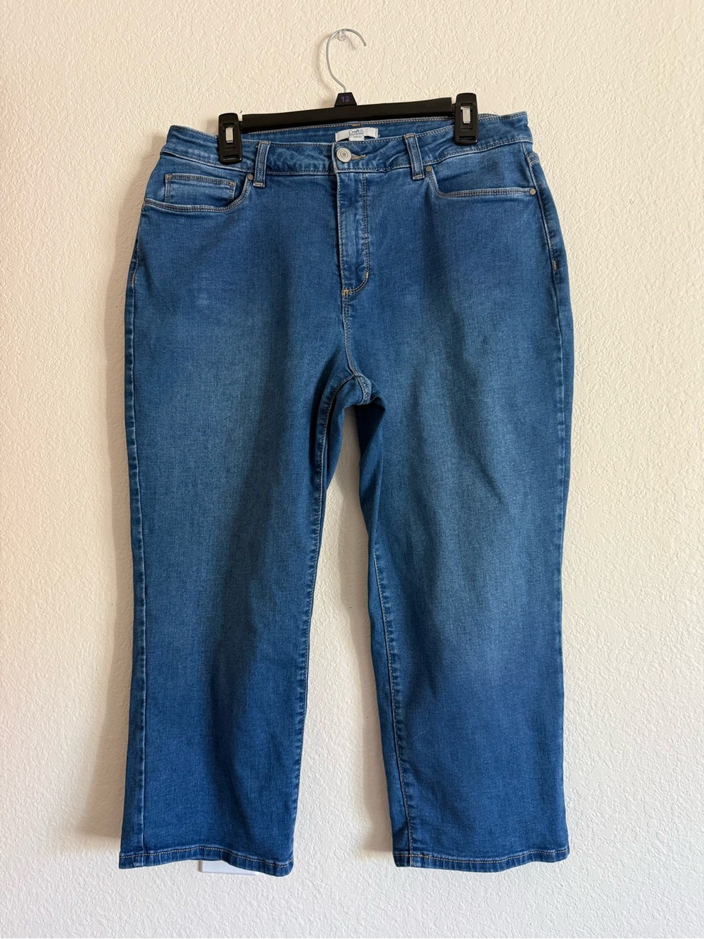 croft & barrow Women's Straight-Leg Jeans in Blue Wash
